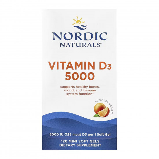 Nordic Naturals Vitamin D3 5000 - 120 mini softgels 2023-10-7855
