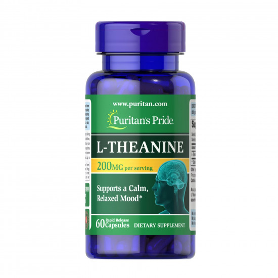 Puritans Pride L-Theanine 200 mg - 60 caps 100-76-3921702-20