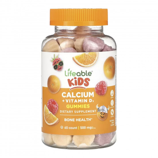 Lifeable Calcium + Vitamin D Kids - 60 gummies 2023-10-7269