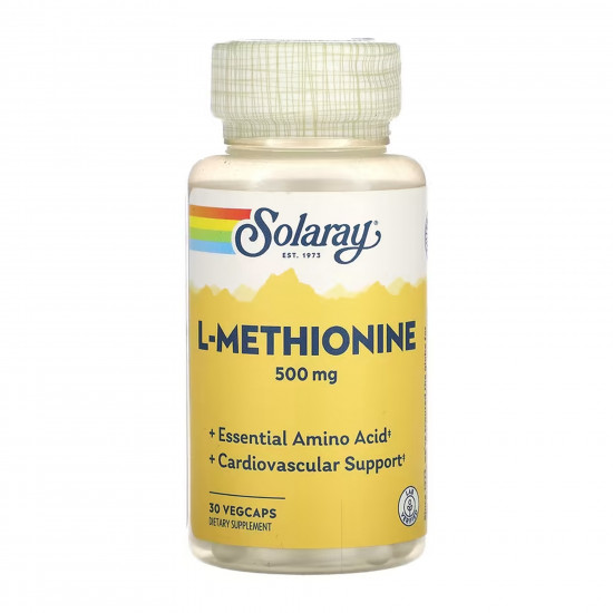 Solaray L-Methionine 500mg - 30 vcaps 2023-10-6754