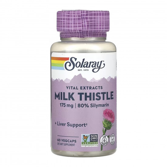 Solaray Milk Thistle Seed Extract 175mg - 60 vcaps 2023-10-6957