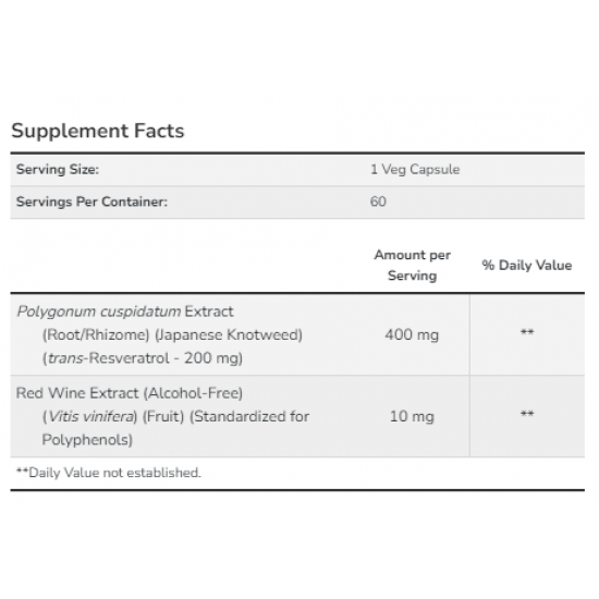 Now Foods Resveratrol 200 mg - 60 vcaps 2022-10-0106