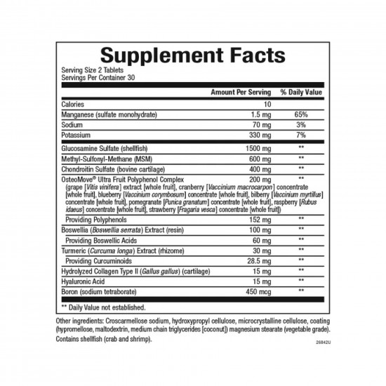 Natural Factors OsteoMove® Extra Strength Joint Care - 60 tabs 2023-10-3829