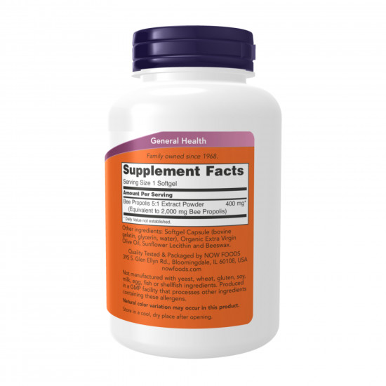 Now Foods Propolis 2000 5:1 Extract - 90 softgels 2023-10-5238