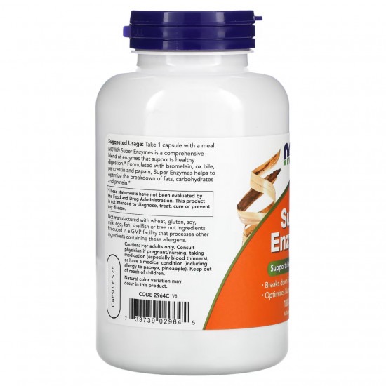 Now Foods Super Enzyme - 180 caps 2022-10-1393