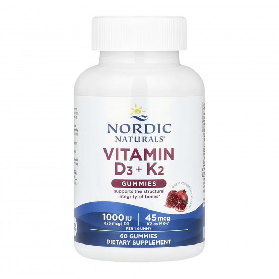 Nordic Naturals Vitamin D3 + K2 - 60 gummies 2023-10-7856