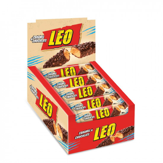 Monsters LEO BAR - 20x50g Caramel Chocolate 100-71-9360161-20 Monsters LEO BAR - 20x50g Caramel Chocolate 100-71-9360161-20