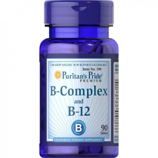 Puritans Pride B-Complex B-12 - 90tabs 100-96-8182473-20 Puritans Pride B-Complex B-12 - 90tabs 100-96-8182473-20