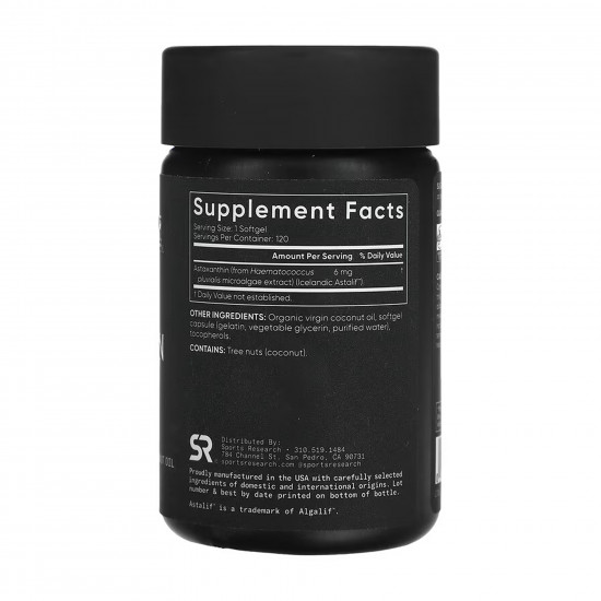 Sport Research Astaxanthin 6mg - 120 softgels 2023-10-6183