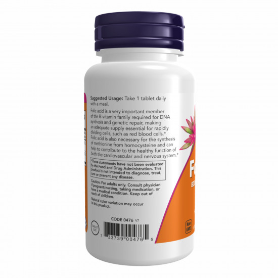 Now Foods Folic Acid 800mcg - 250 tabs 2022-10-1501