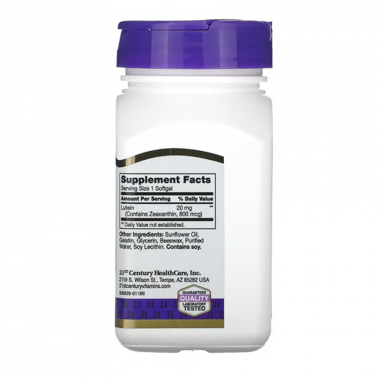 21st Century Lutein 20 mg - 60 softgels 2023-10-7081