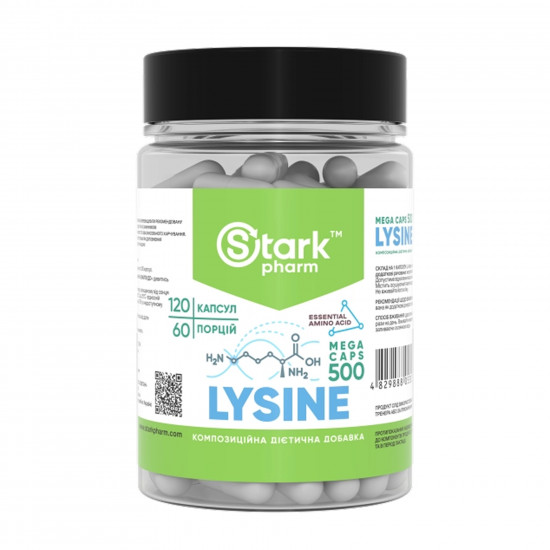 Stark Pharm Lysine Mega caps 500mg - 120 caps 2023-10-5483 Stark Pharm Lysine Mega caps 500mg - 120 caps 2023-10-5483