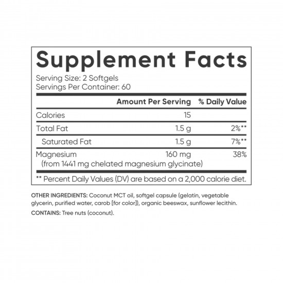 Sport Research Magnesium Glycinate 160mg - 120 softgels 2023-10-4402
