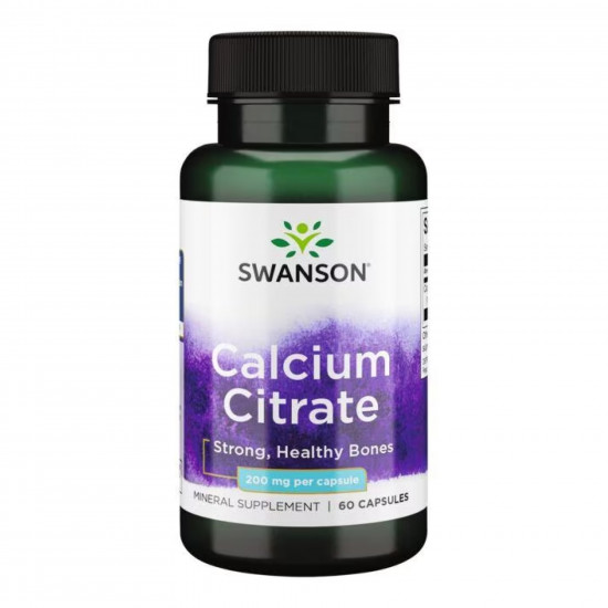 Swanson Calcium Citrate 200 mg - 60 Caps 100-13-1349710-20 Swanson Calcium Citrate 200 mg - 60 Caps 100-13-1349710-20