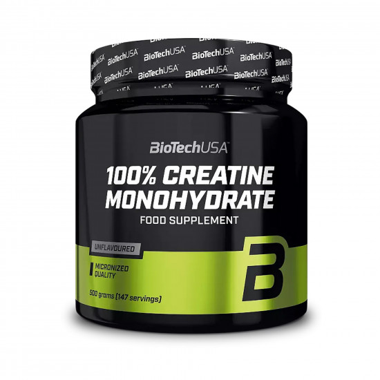 Biotech 100% Creatine Monohydrate - 500g 100-37-3992015-20 Biotech 100% Creatine Monohydrate - 500g 100-37-3992015-20