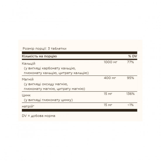 Solgar Calcium Magnesium Plus Zinc - 100 tabs 2023-10-3695