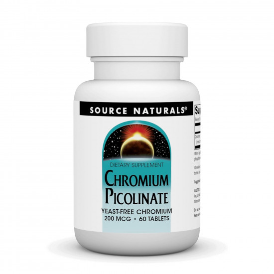 Source Naturals Chromium Picolinate 200 mcg Yeast Free - 60 tabs (Пошкоджена етикетка) 2024-11-0176
