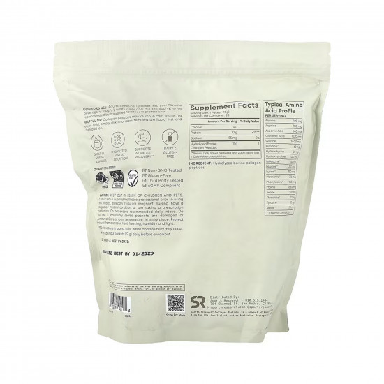Sport Research Collagen Peptides Packet Tube - 20 Packets 2024-11-0549