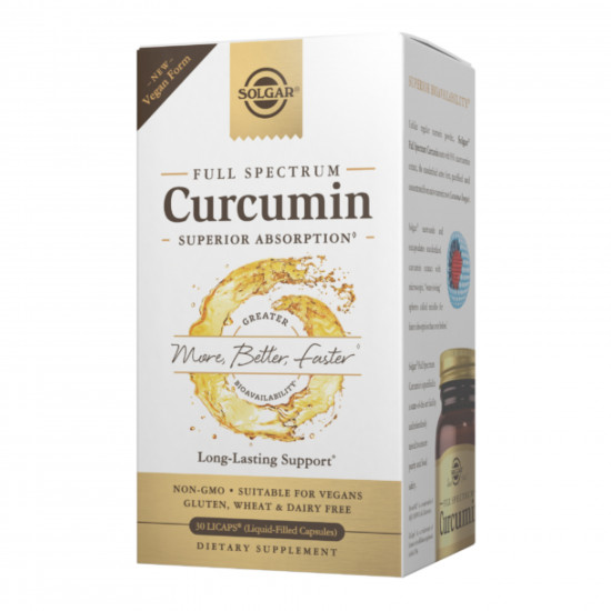Solgar Full Spectrum Curcumin Liquid Extract - 30 softgels (До 01.26) 2023-10-6087