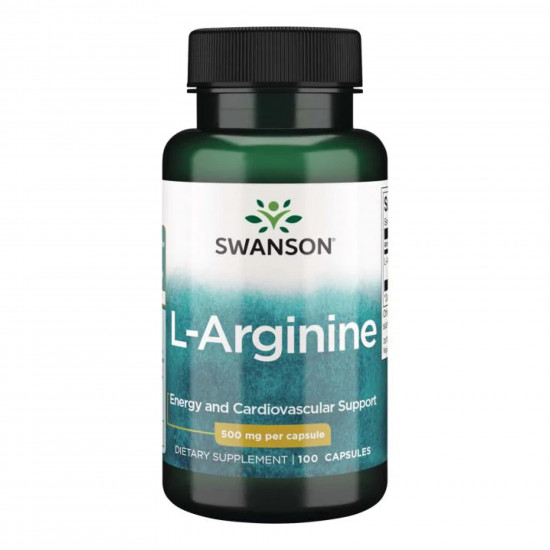 Swanson L-Arginine 500 mg - 100 Capsules 100-18-5230944-20