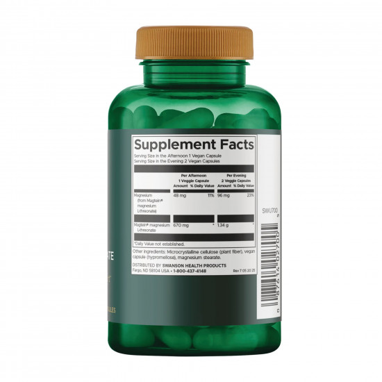 Swanson Magnesium L-Theonate - 90veg caps 100-22-9503786-20