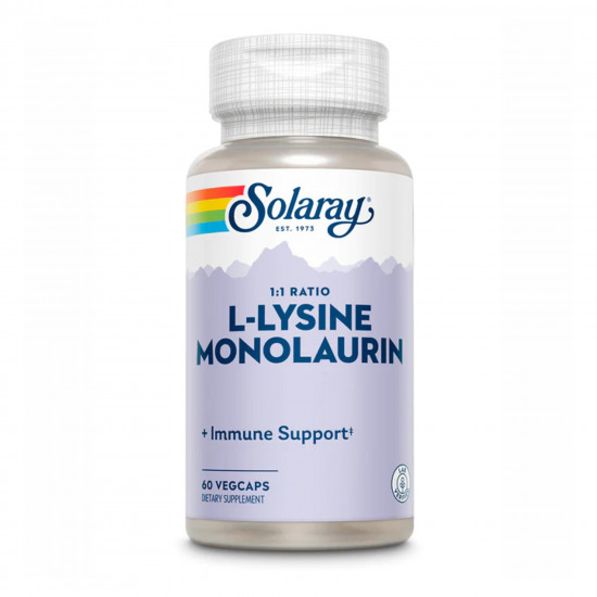 Solaray L-Lysine Monolaurin 1:1 - 60 vcaps 2022-10-1033 Solaray L-Lysine Monolaurin 1:1 - 60 vcaps 2022-10-1033