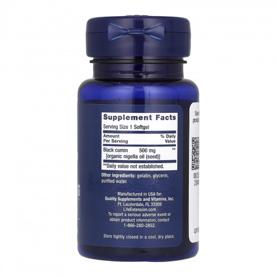 Life Extension Black Cumin Seed Oil - 60 softgels 2022-10-1905