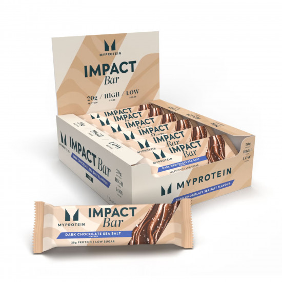 Myprotein Impact Bar - 12x64g Dark Chocolate Sea Salt (Пошкоджена упаковка) 2023-10-7914