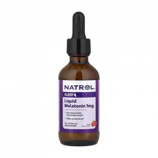 NATROL Melatonin Liquid 1mg - 60 ml 2023-10-6229 NATROL Melatonin Liquid 1mg - 60 ml 2023-10-6229