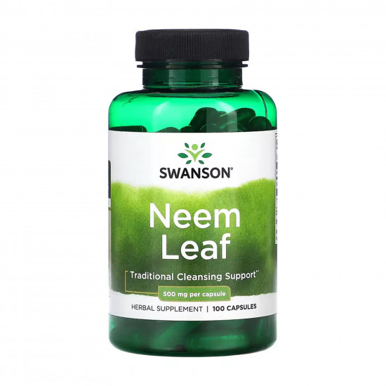 Swanson Neem Leaf 500 mg - 100 caps 2023-10-6663
