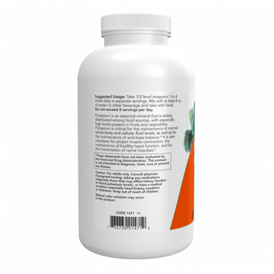 Now Foods Potassium Gluconate Pure Powder - 454g 2022-10-1701