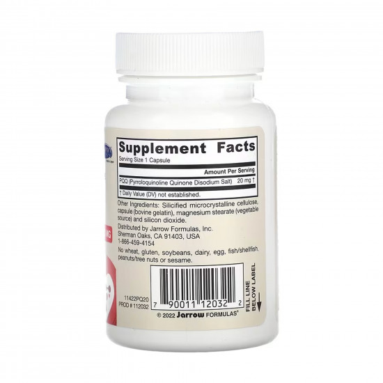 Jarrow Formulas PQQ 20mg - 30 caps 2023-10-5570