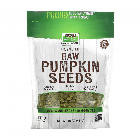 Now Foods Pumkin Seeds Raw - 454g 2023-10-7546