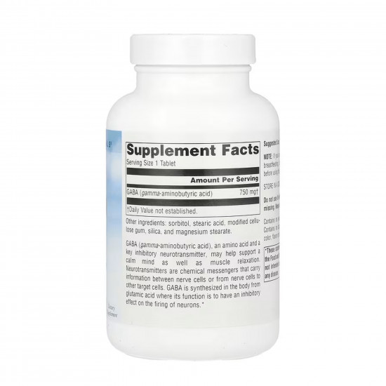 Source Naturals Serene Science® GABA 750 mg - 90 tabs 2023-10-6133