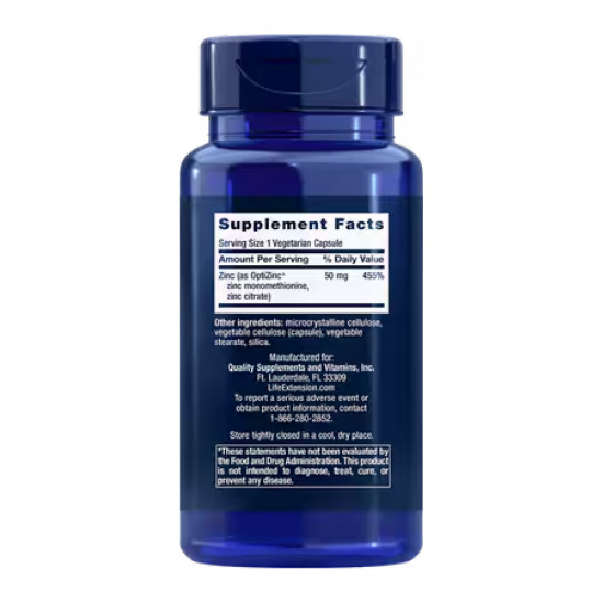 Life Extension Zinc Caps 50mg - 90 veg caps 2023-10-2656