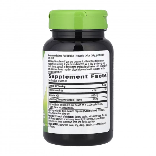 Nature's Way Berberine with Cinnamon - 60 vcaps 2023-10-6379