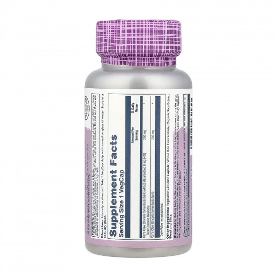 Solaray Cat's Claw 200 mg - 30 vcaps 2023-10-6874