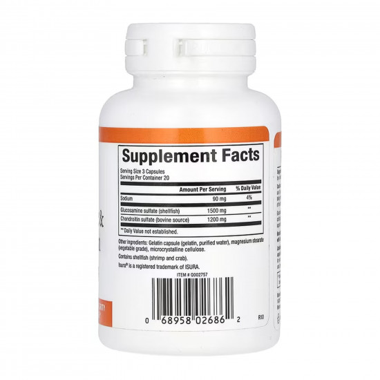 Natural Factors Glucosamine Chondroitin 900mg - 60 caps 2023-10-7735