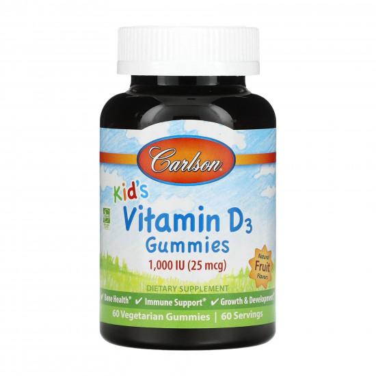 Carlson Laboratories Kids Vitamin D3 - 60 gummies 2023-10-5150 Carlson Laboratories Kids Vitamin D3 - 60 gummies 2023-10-5150
