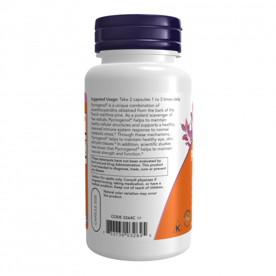 Now Foods Pycnogenol 30mg - 60 vcaps 2023-10-3787