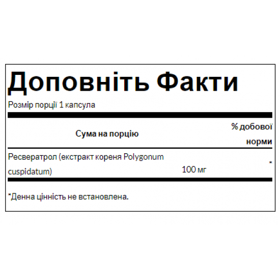 Swanson Resveratrol 100 mg - 30caps 100-61-8413201-20