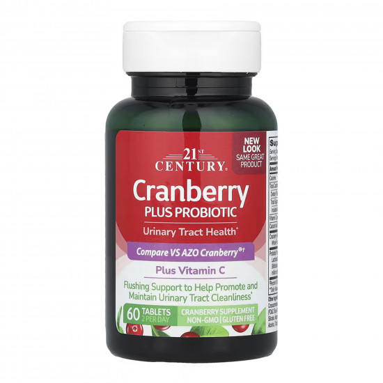 21st Century Cranberry + Probiotic - 60 tabs (Повреждена банка) 2024-11-0403