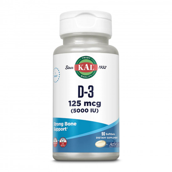 KAL D-3 5000 IU 125mcg - 90 Softgel 2022-10-1773