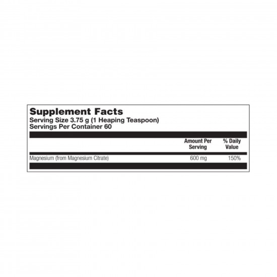 KAL Magnesium Citrate 600mg - 225g 2023-10-7038