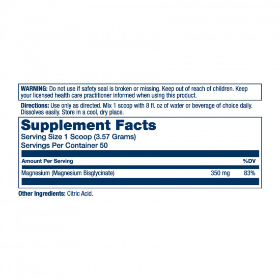 Solaray Magnesium Glycinate Powder - 179g Unflavored 2023-10-4693