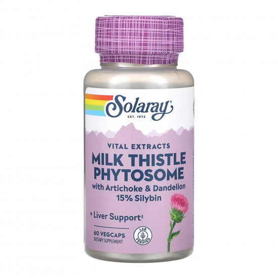 Solaray Milk Thistle Phytosome 200mg - 60 vcaps 2023-10-6875