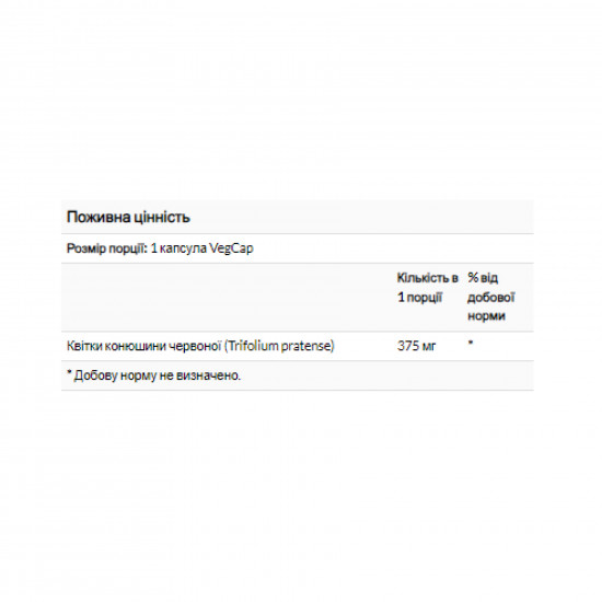 Solaray Red Clover Blossom 375mg - 100 vcaps 2023-10-3207