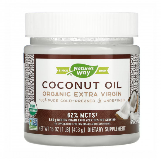 Nature's Way Organic Extra Virgin Coconut Oil - 16 oz 2022-10-1090