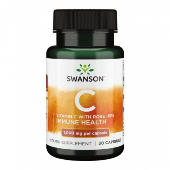 Swanson Vitamin C Rose Hips 1000mg - 30caps 100-26-2567087-20