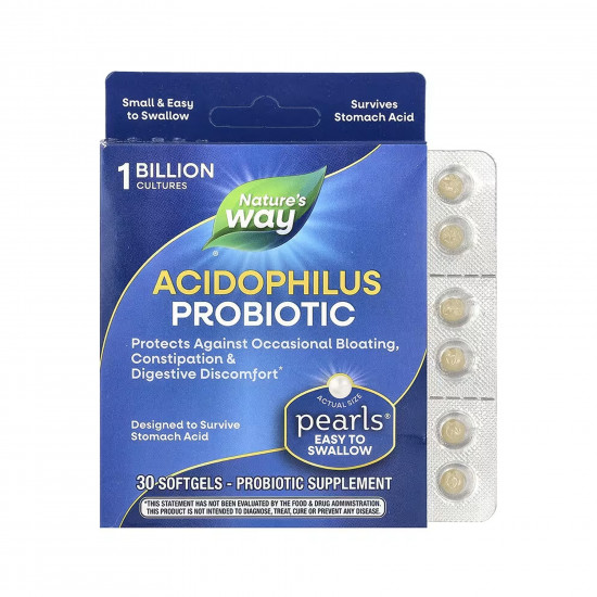 Nature's Way Acidophilus Probiotic - 30 softgels 2023-10-6431 Nature's Way Acidophilus Probiotic - 30 softgels 2023-10-6431